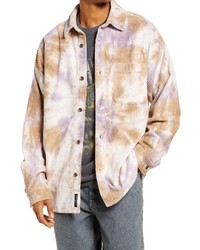 Veste-chemise imprimée tie-dye multicolore