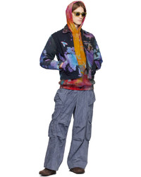 Veste-chemise imprimée tie-dye noire Stain Shade