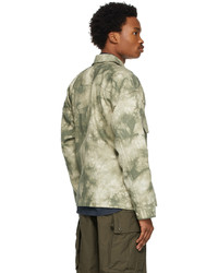 Veste-chemise imprimée tie-dye olive Nicholas Daley