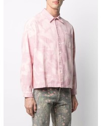 Veste-chemise imprimée tie-dye rose ERL