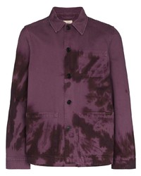 Veste-chemise imprimée tie-dye violette