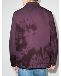 Veste-chemise imprimée tie-dye violette Nudie Jeans