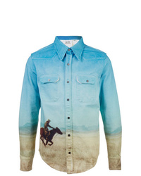 Veste-chemise imprimée turquoise Calvin Klein 205W39nyc