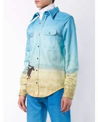 Veste-chemise imprimée turquoise Calvin Klein 205W39nyc