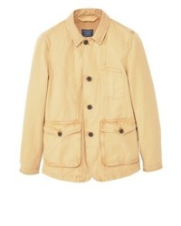 Veste-chemise jaune Mango