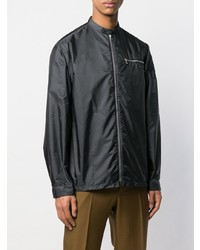 Veste-chemise légère gris foncé Prada