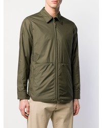 Veste-chemise légère olive Aspesi