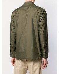 Veste-chemise légère olive Aspesi