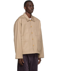 Veste-chemise marron clair Acne Studios