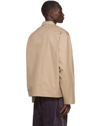 Veste-chemise marron clair Acne Studios