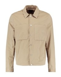 Veste-chemise marron clair New Look