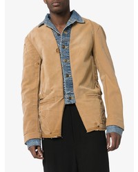 Veste-chemise marron clair Greg Lauren