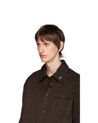 Veste-chemise marron foncé Acne Studios