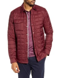 Veste-chemise matelassée bordeaux