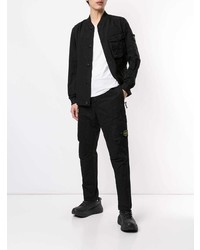 Veste-chemise noire Stone Island