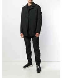 Veste-chemise noire Stone Island