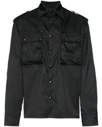 Veste-chemise noire Prada