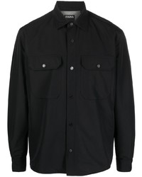 Veste-chemise noire Zegna