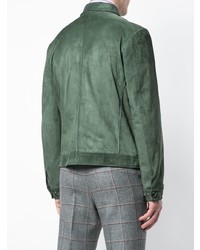 Veste-chemise olive Isaia