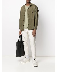 Veste-chemise olive Stone Island