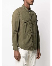 Veste-chemise olive Stone Island