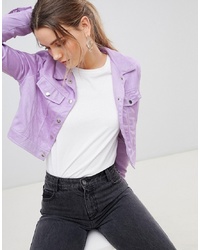 Veste-chemise violet clair