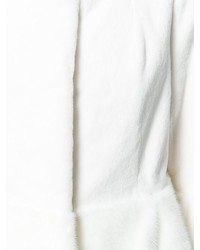 Veste de fourrure blanche