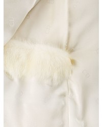 Veste de fourrure blanche Christian Dior Vintage