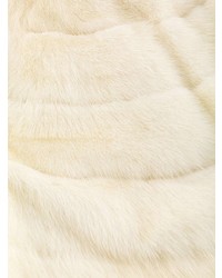 Veste de fourrure blanche Christian Dior Vintage