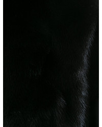 Veste de fourrure noire