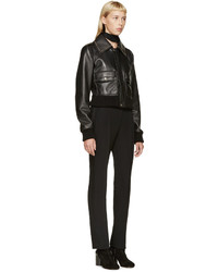 Veste en cuir à clous noire Givenchy