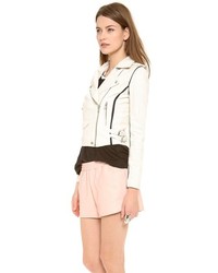 Veste en cuir blanche IRO