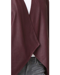 Veste en cuir bordeaux BB Dakota