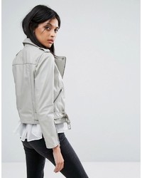 Veste en cuir grise AllSaints