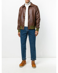 Veste en cuir marron Levi's