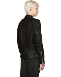 Veste en cuir noire Diesel