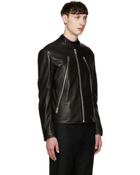 Veste en cuir noire Maison Margiela