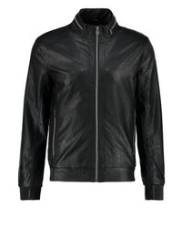 Veste en cuir noire Celio