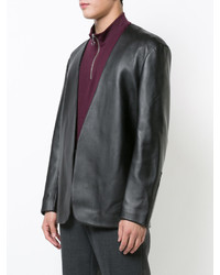 Veste en cuir noire Maison Margiela