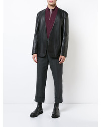 Veste en cuir noire Maison Margiela