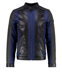 Veste en cuir noire GUESS