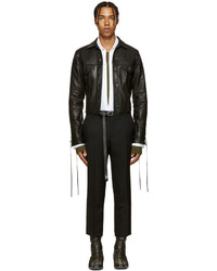 Veste en cuir noire Haider Ackermann