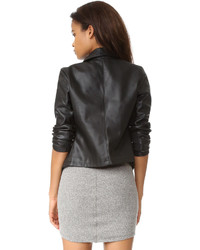 Veste en cuir noire Cupcakes And Cashmere