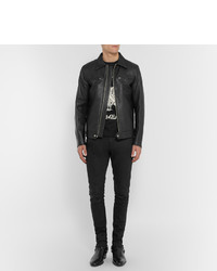 Veste en cuir noire Blackmeans