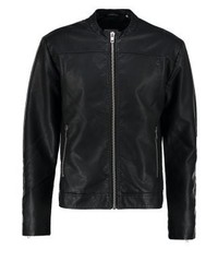 Veste en cuir noire Minimum
