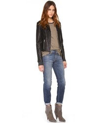 Veste en cuir noire BB Dakota