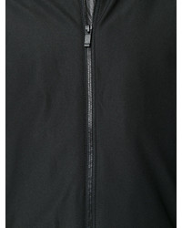 Veste en cuir noire Z Zegna