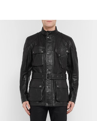 Veste en cuir noire Belstaff