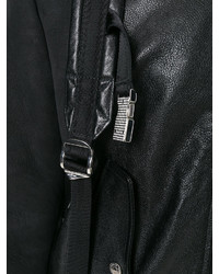 Veste en cuir noire DSQUARED2