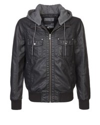 Veste en cuir noire YOURTURN